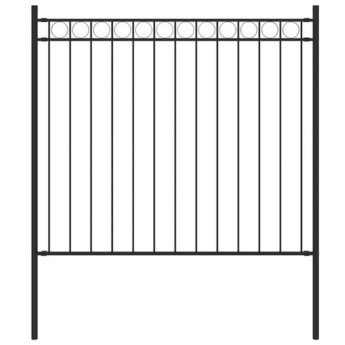 Gartenzaun 170x80cm schwarz - 170x80cm,