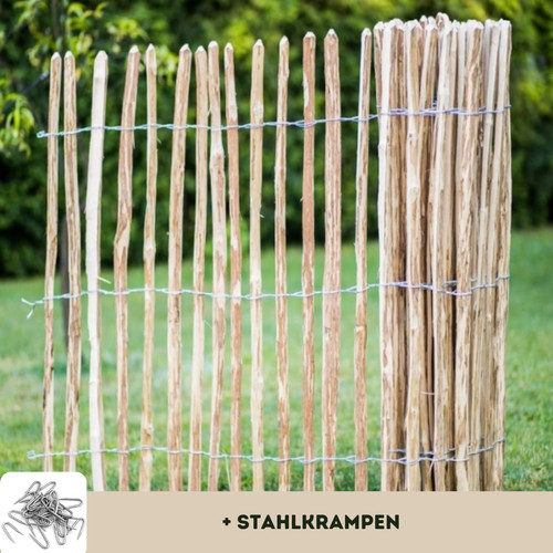 Staketenzaun haselnuss holz - staketenzaun,